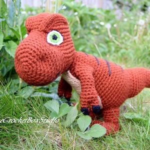 Crochet Doll Pattern Taylor T-rex in American English Crochet Terms- Crochet Dinosaur Doll Pattern in English -DIY Crochet Pattern PDF