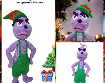 Het Naughty Christmas Elf Amigurumi-patroon in Amerikaans-Engelse haaktermen
