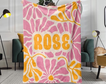 Manta personalizada con nombre / Manta de vellón personalizable / Manta de bebé con nombre personalizado, regalo para niñas, baby shower, cumpleaños o aniversario