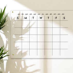 Acrylic Calendar - CUSTOM Dry Erase Monthly Calendar with Notes and Task List | Personalized | Family, Dorm, College, or Office Vision Board