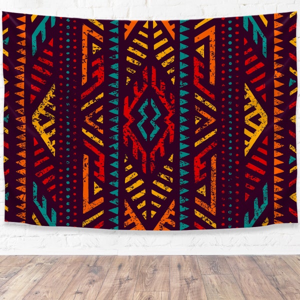 Pro-Graphx Tapestry Abstract Diamond 53" x 70" - Boho Wall Hanging Design Large Landscape for Living Room, Bedroom, Dorm