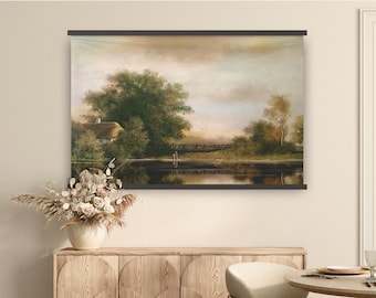 Canvas Wall Murals - Rural Landscape | Printed Canvas Wall Art | Wall Art Prints | Canvas Art With Wooden Bars | Wall Decor Prints