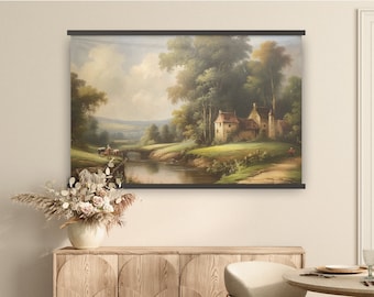 Canvas Wall Murals - French Countryside | Printed Canvas Wall Art | Wall Art Prints | Canvas Art With Wooden Bars | Wall Decor Prints