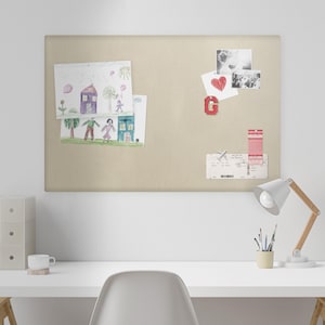 Pro-Graphx No Nails Pinboard | Recycled Fabric Bulletin Board for Printed Notes, Supplies, Bedroom Decor, Home & Office and Custom Made