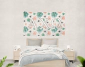 Alpha Chi Omega - 3 39 x 5 39 Succulent Floral Tapestry