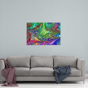Modern Stained Glass  - 18&quot; x 24&quot; Stretched Canvas