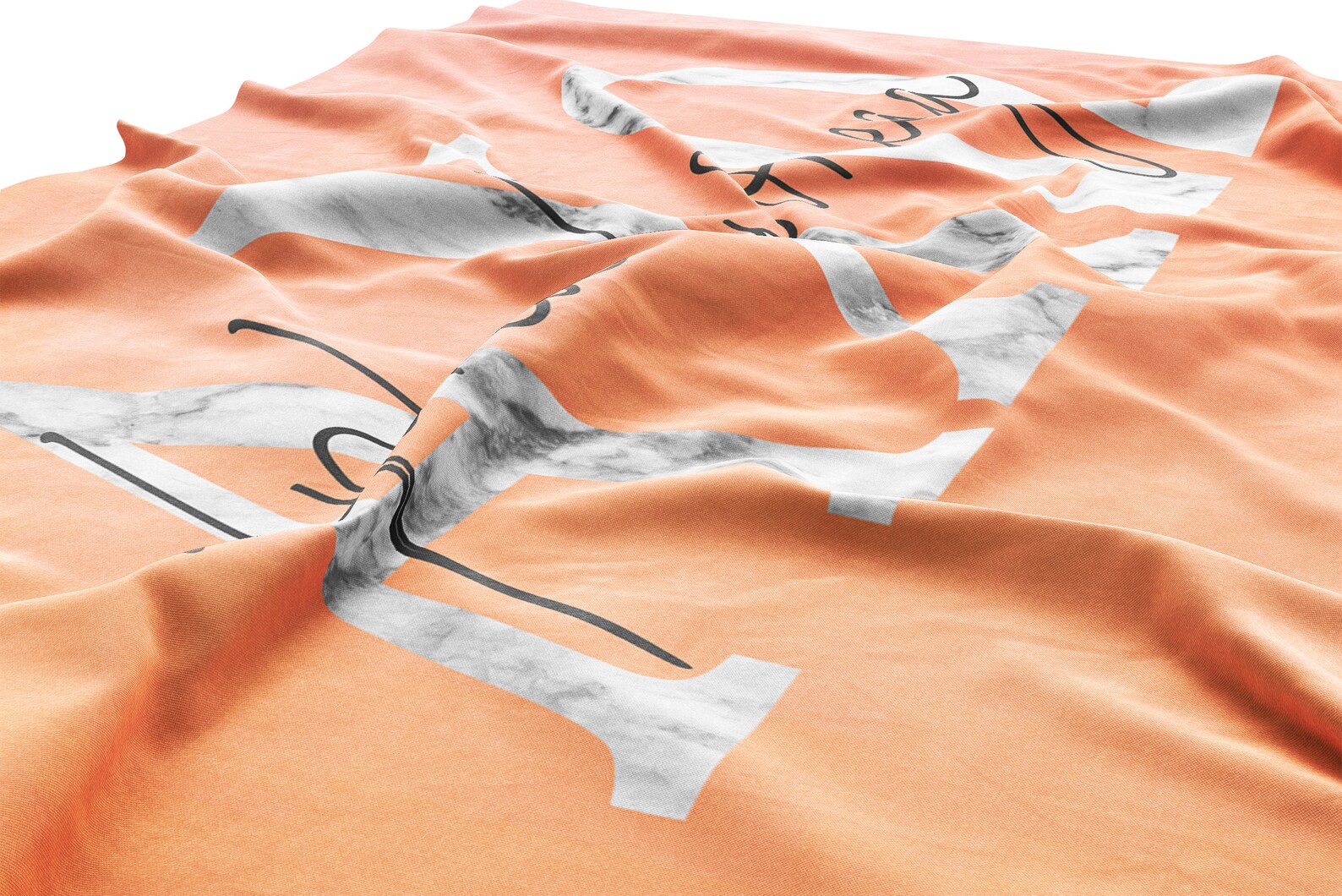 Pro-Graphx Griechische Sorority & Bruderschaft Flagge – Offiziell Lizenziert, 91x152 Cm, Pfirsich & Weiß Marmor Design