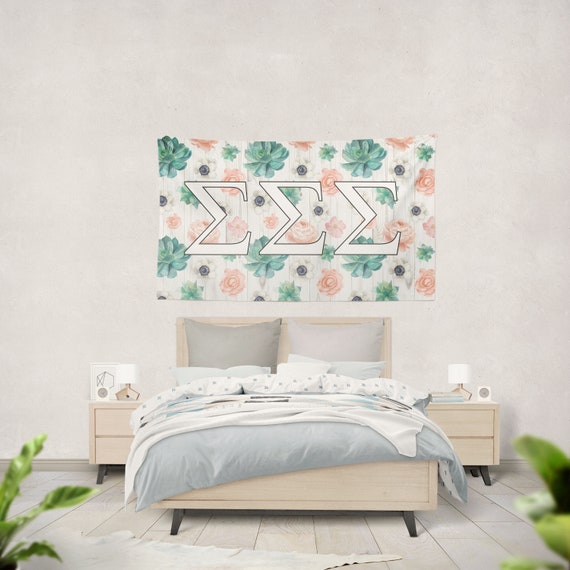 Sigma Sigma Sigma 3 X 5 Succulent Floral Tapestry Etsy Australia