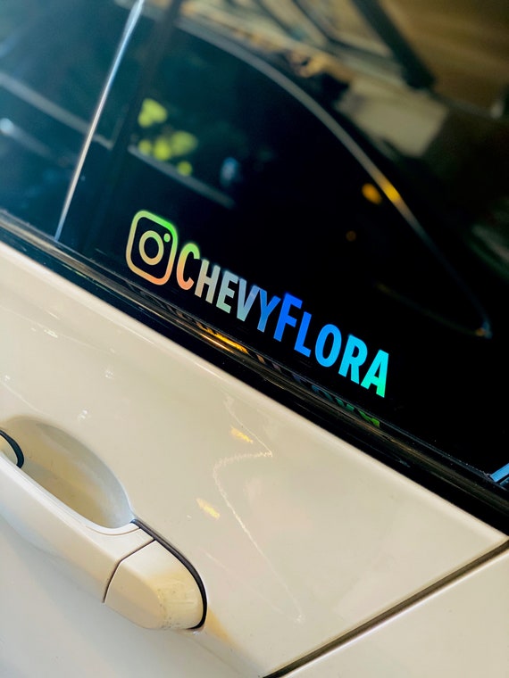 thumbnail image 2 of Custom Vinyl Decal – Your Instagram Username – Car Bumper Or Window Sticker – Choose Color & Finish 2 of 4
