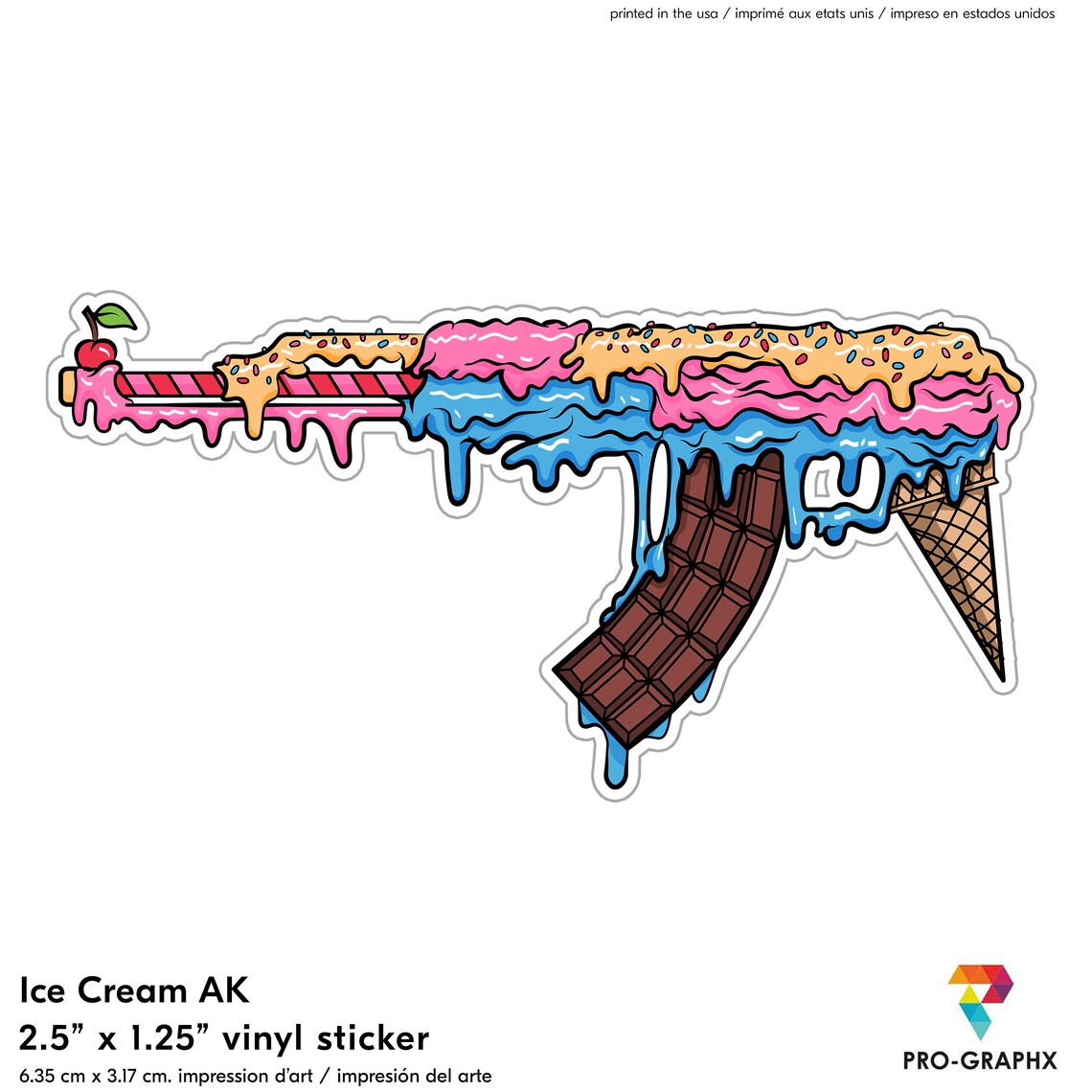 ProGraphx Ice Cream AK47 Stickers for Laptop Car Truck Window Etsy