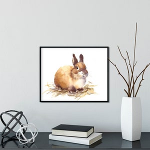 Watercolor Bunny Poster
