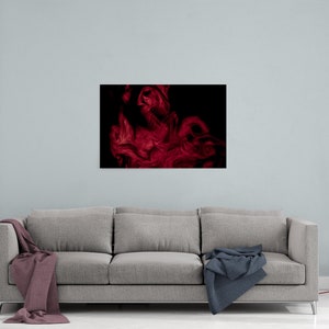 Red Smoke - 18&quot; x 24&quot; Stretched Canvas