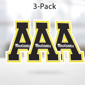 Naklejka Appalachian State Mountaineers – Naklejka App State – Oficjalnie licencjonowany wzór – Opakowanie 3 szt. – Wysoka jakość, bezpłatna wysyłka