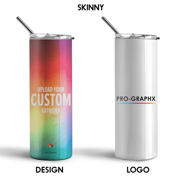 Personalized Logo Water Bottle with Custom Print, Design, or Text - Multiple Sizes and Styles - Perfect for Gifts, Sports and Activities