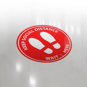 Social Distance Vloerstickers - ANTI-SLIP 6 Voet Uit Elkaar Social Distancing Stickers