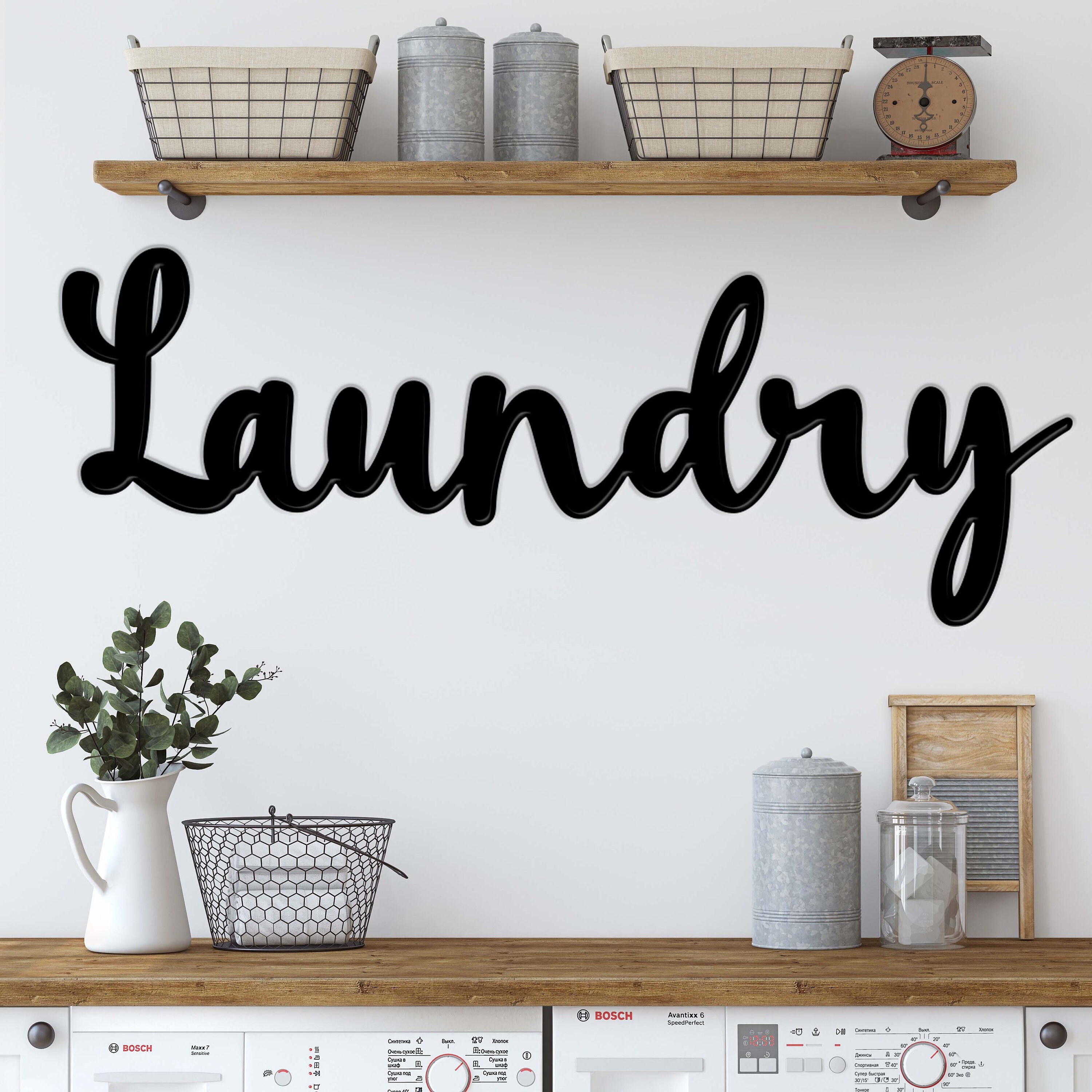 Laundry Sign Metal Sign Laundry Room Decor Farmhouse Etsy