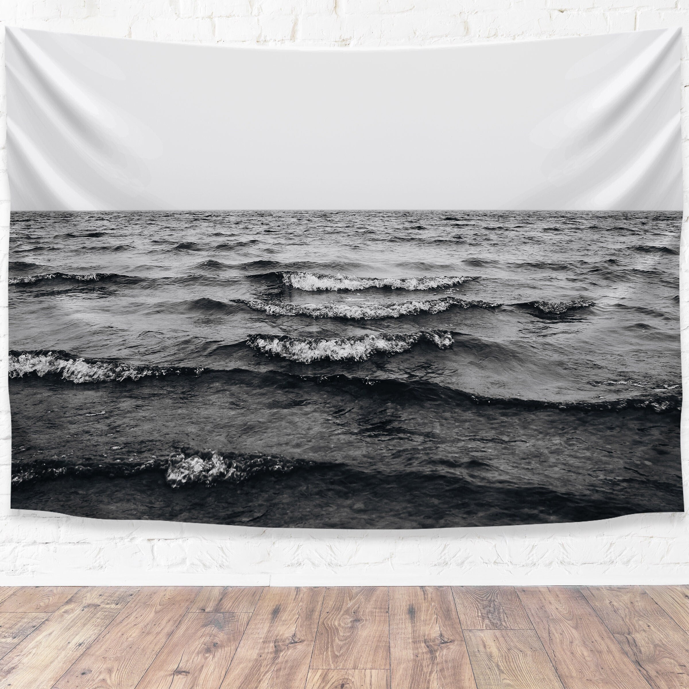 Large black and white tapestry sale