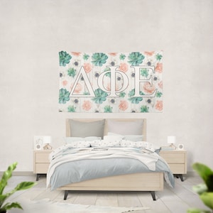 Delta Phi Epsilon - 3&#39; x 5&#39; Succulent Floral Tapestry