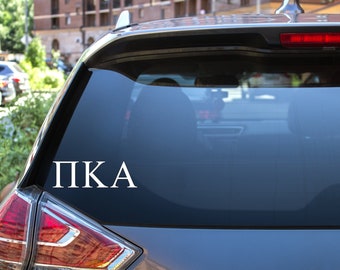 Car Tablet Pi Kappa Alpha Sticker of Letters & Crest for Outside Glass Car Tablet Pi Kappa Alpha Sticker of Letters & Crest for Outside Glass