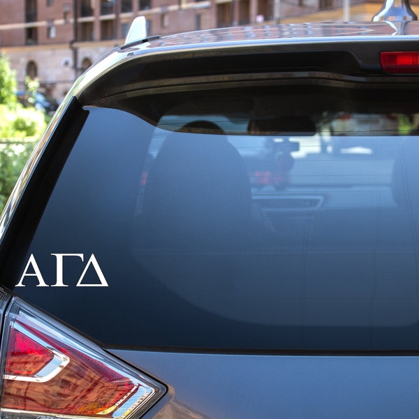 Alpha Gamma Delta - Décalque sororité - 2,5 « de haut - Pour votre voiture, ordinateur portable et bouteilles d’eau