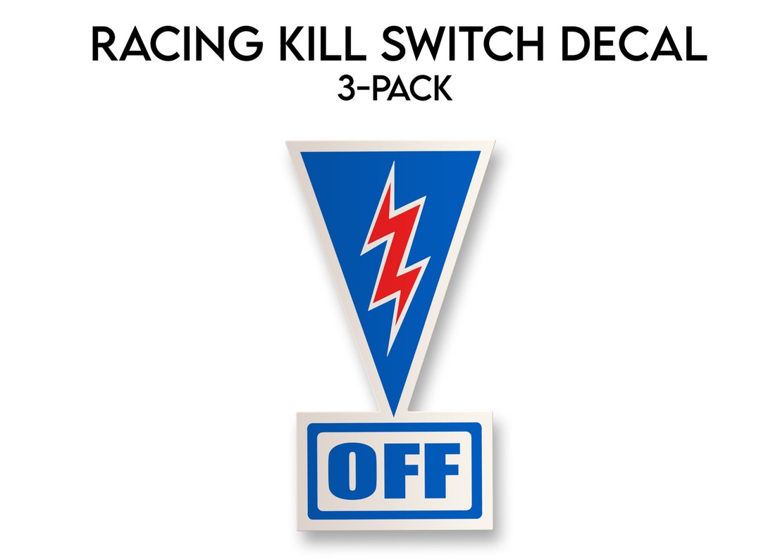 Master Switch Cut off Sticker Decal SCCA NHRA NASA Standard Racing Decal for Battery Safety