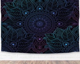 Pro-Graphx Tapestry Pretty Mandala - Boho Wall Hanging Design Large Landscape for Living Room, Bedroom, Dorm