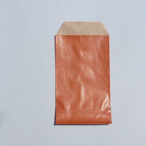 15 BUSTE REGALO KRAFT 7X12 cm confezione regalo arancione confezione per gioielli piccoli oggetti sacchetto kraft sacchetto kraft sacchetto di carta arancione