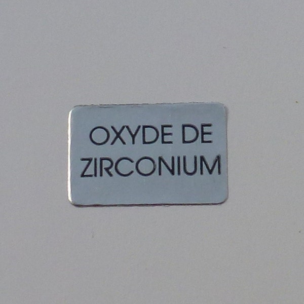 50 ETIQUETTES OXYDE de ZIRCONIUM couleur argenté étiquettes bijou étiquetage bijoux étiquetage bijou oxyde de zirconium