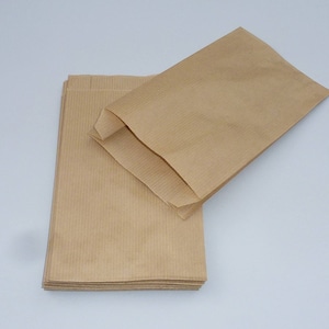 10 SACCHETTI REGALO 12X20 cm CARTA KRAFT NATURALE SEMPLICE + soffietto 4 cm made in France carta regalo stile naturale ecologica carta kraft