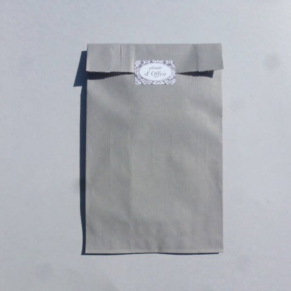 Download 10 Pockets Kraft 12x20 Cm Gris Uni Sachet Kraft Bag Grey Bag Etsy