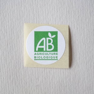 50 pastilles 2 cm AGRICULTURE BIOLOGIQUE AB  pastilles adhésives rondes pastilles vert et blanc ab agriculture biologique pastille 2 cm