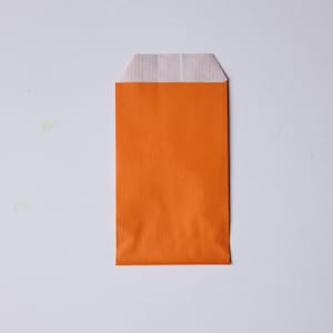 15 POCHETTES CADEAU KRAFT 7X12 cm orange emballage cadeau emballage bijoux sachet kraft pochette kraft sachet papier orange poche orange