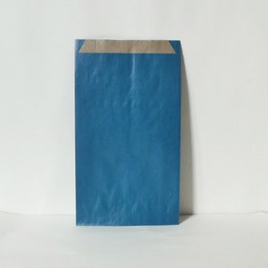 10 SACCHETTI DI CARTA 12X20 cm sacchetto kraft semplice blu navy sacchetto blu con soffietto sacchetto di carta sacchetto di carta kraft chicdepanne