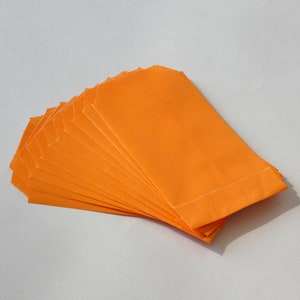 15 POCHETTES CADEAU KRAFT 7X12 cm orange fluo emballage cadeau emballage bijoux sachet kraft pochette kraft sachet papier orange fluo image 1