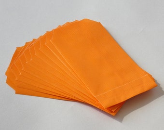 15 POCHETTES CADEAU KRAFT 7X12 cm orange fluo emballage cadeau emballage bijoux sachet kraft pochette kraft sachet papier orange fluo