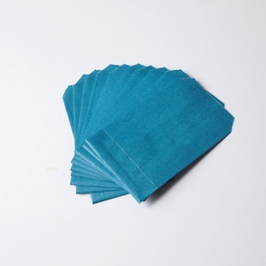 10 POCHETTES CADEAU KRAFT bleu uni 7X12 cm fait en france pochette cadeau papier emballage cadeau sachet bleu sachet papier bleu