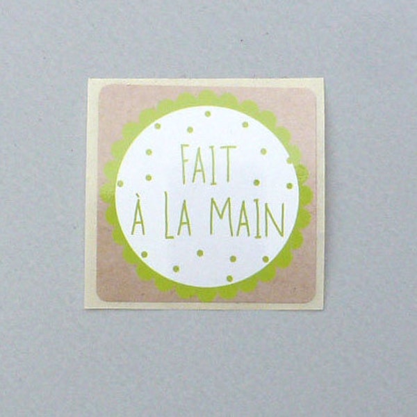 50 ETIQUETTES FAIT MAIN étiquette cadeau emballage cadeau sticker cadeau fourniture cadeau fourniture emballage chicdepanne