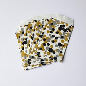 15 POCHETTES CADEAU PAPIER 7X12 cm, emballage cadeau, sachet papier, poche papier, pochette papier pochette cadeau doré noir et argent