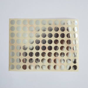 88 PASTILLES ARGENTÉ 1 cm AUTOCOLLANTES emballage cadeau scrapbooking gommettes faire-part décoration noël fourniture emballage chicdepanne