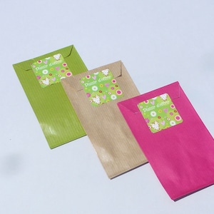 30 SACCHETTI REGALO 7X12 cm kraft verde kraft naturale imballaggio facile sacchetto carta kraft assortimento carta kraft imballaggio personalizzabile
