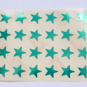 24 ETOILES VERT sticker autocollant 2 cm DECORATION emballage cadeau noël gomettes étoile verte décoration crèche décoration noël