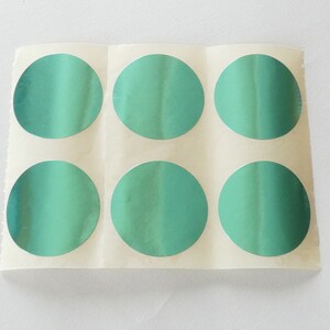 PASTILLES 4,5 cm VERT METALLISÉ pastille ronde vert métallisé emballage cadeau fournitures emballage cadeau pastille cadeau gomette ronde