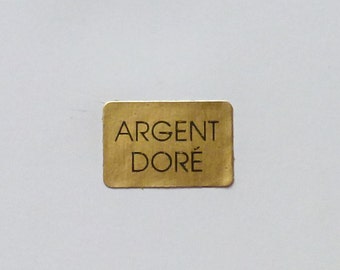 50 ETIQUETTES ARGENT DORÉ couleur or étiquettes bijou étiquetage bijoux étiquetage bijou argent doré