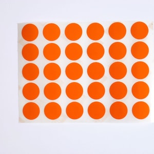 30 ORANJE PELLETS 2 cm ronde zelfklevende sticker, Halloween geschenkverpakking etikettering stickers kind scrapbooking chicdepann