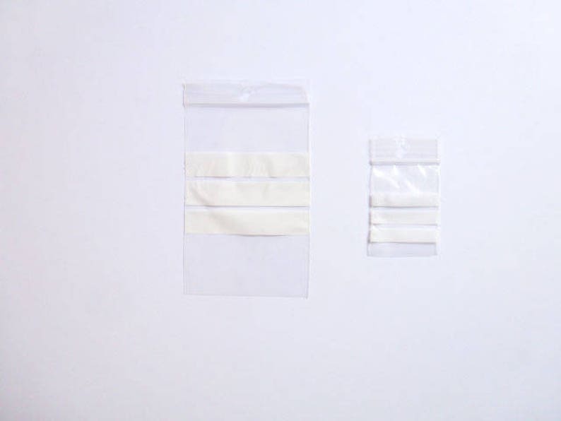 clear bag with writing