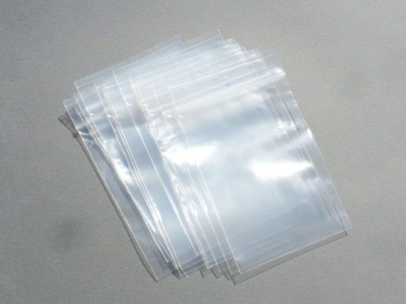 50 SACHETS 6X8 cm PLASTIQUE Grip sachet zip blanc trou de Etsy