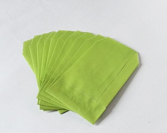 15 POCHETTES CADEAU KRAFT 7X12 cm Vert sachet kraft vert fluo,enveloppe kraft vert,pochette cadeau emballage chicdepanne pochette kraft vert