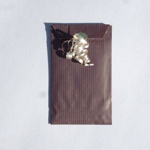 15 POCHETTES-CADEAU 7X12 MARRON chocolat pochette kraft fait main fait en france emballage cadeau fourniture emballage chicdepanne