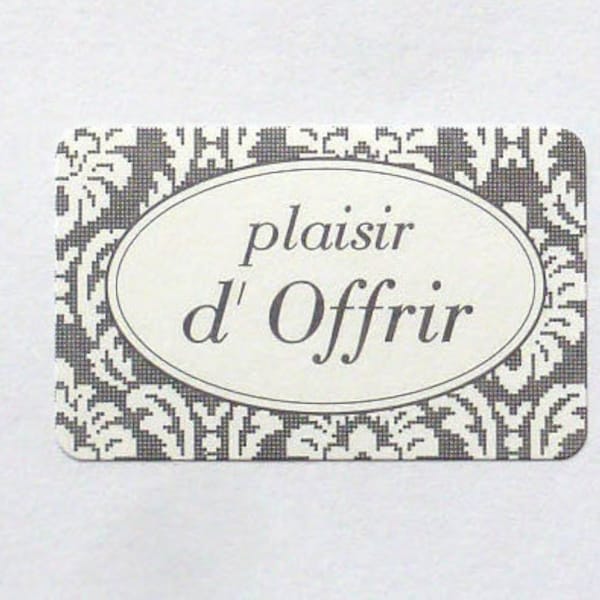 50 ETIQUETTES PLAISIR d OFFRIR autocollantes pastilles cadeau chic fourniture emballage cadeau plaisir d'offrir étiquette plaisir d offrir