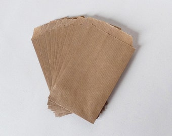 15 GIFT BAGS 7X12 cm Plain Natural Kraft Paper Made in France Chic Style Eco-Friendly Gift Packaging Chicdepanne Seed Bags